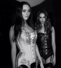 martysimone:  Corsets Starkers Corsetry &amp; Totally Waisted | Photo Tiffany Sin | Models Cate Chant &amp; Meaghan Lee 
