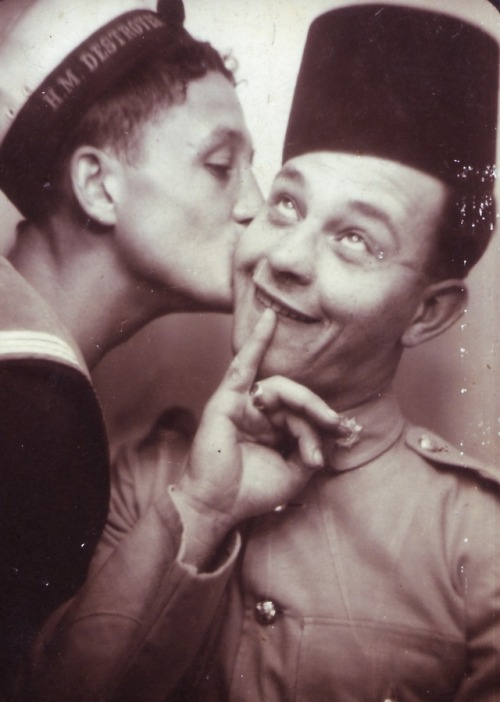 charles-hardin-holley:  A WWII soldiers photo-booth porn pictures