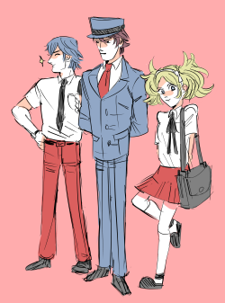 frothystars:  siblings and their disgruntled butler  