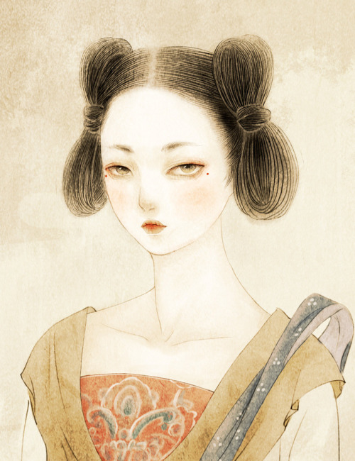 peonypavillion: Drawings of women from ancient China. artist: mandavara