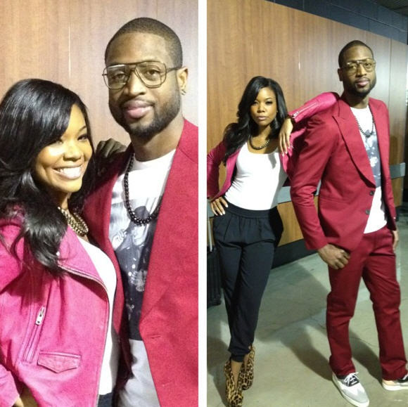justfashion92:  Gabrielle Union and Dwayne Wade looking all matchy and cute 