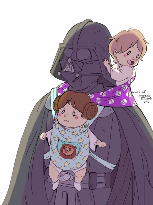 motherofdinosaurs:Proud Dad-Vader and his space twins✨