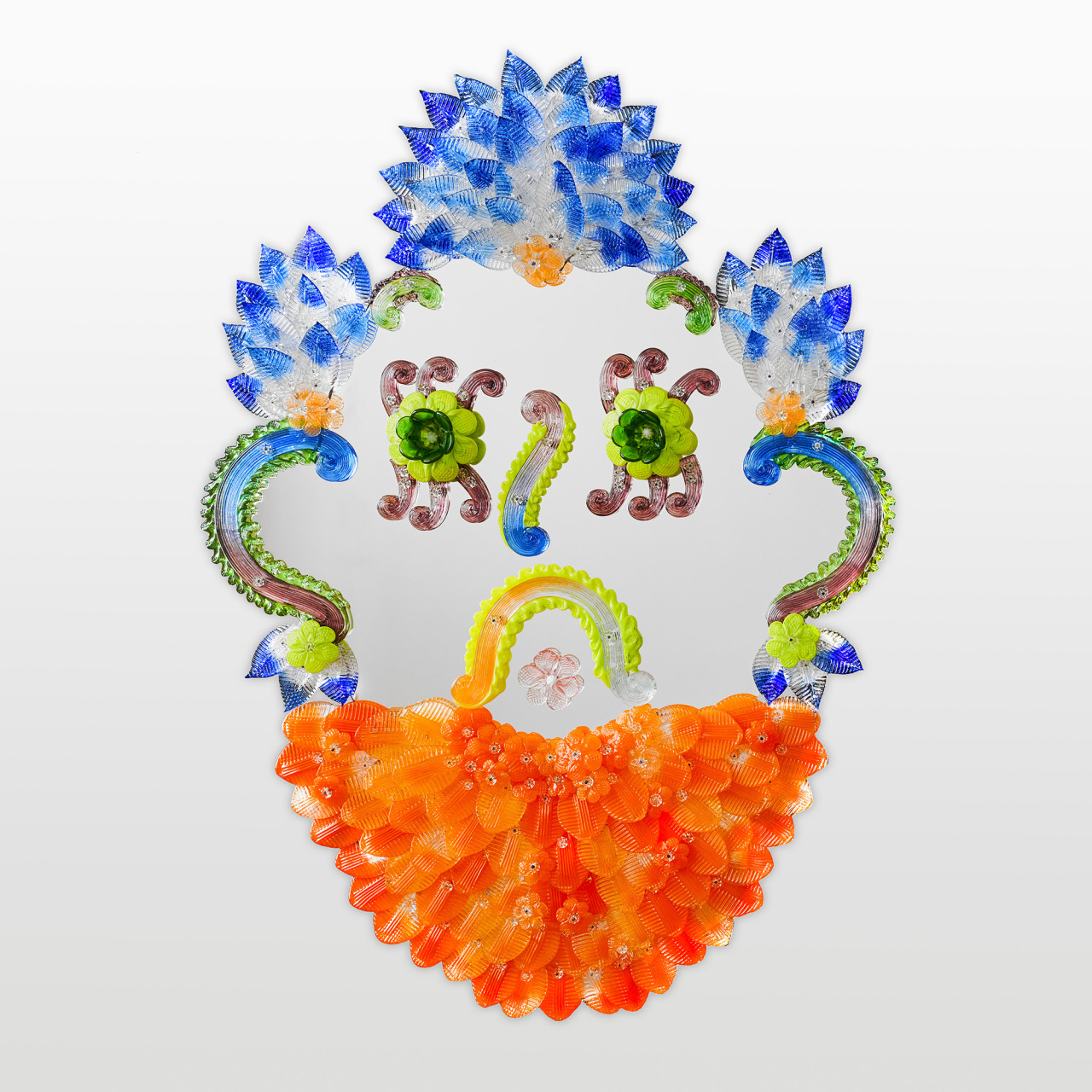 Teste Composte for Emma Scully Gallery
Ms. Italia, The Clown, The Biker
A series of mirrors inspired by Arcimboldo composed  of swirls, rosettes, flowers and leaves – some of the most typical elements of craftwork on Venetian mirrors –  in the place...