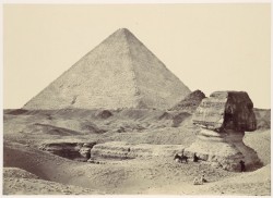 didoofcarthage:  “The Sphinx and Great Pyramid, Giza” by Francis Frith1857albumen silver print from glass negativeMetropolitan Museum of Art