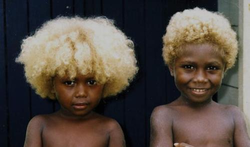 sixpenceee: Melanesians of Solomon Islands are one of the few groups with blonde hair outside Europe