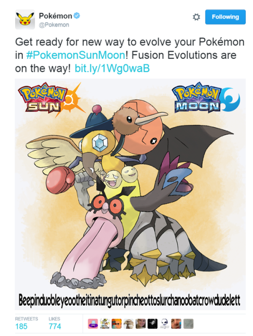 ponygem: daisura: poke-mo-mo: kain-giveaway: nicocw: The official Pokémon Twitter just tweete