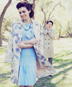 Dailytwdcast:  Lauren Cohan And Steven Yeun Photographed By Williams + Hirakawa For