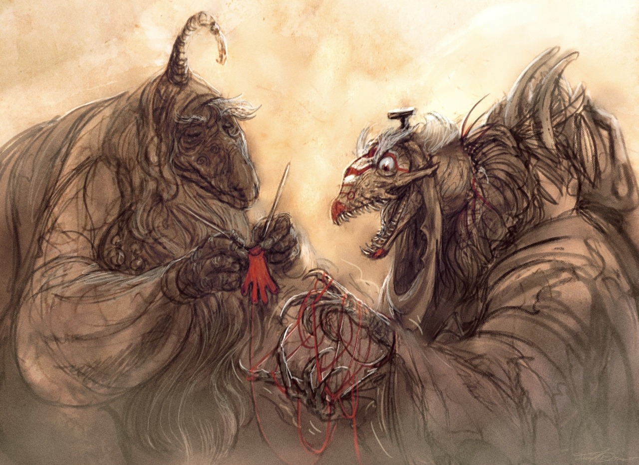 cinemamind: I like to think that UrGoh made the Heretic’s little red gloves.