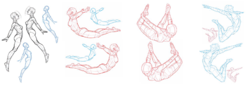 Pose Reference — Some of my new flying pose references in book 5. ...