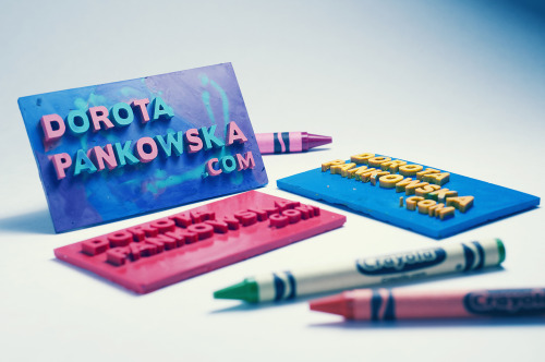 My new business cards are made out of crayons. :) link