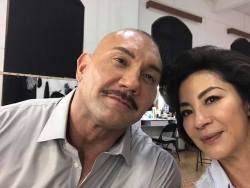 guts-and-uppercuts:  Last seen together in “Guardians of the Galaxy Vol. 2″, Dave Baustista and Michelle Yeoh reunite in “Cheung Tin-Chi”, the new “Ip Man 3″ spin-off film.