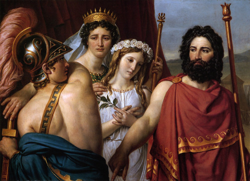 artaddictsanonymous:Jacques-Louis David, The Anger of Achilles, 1819