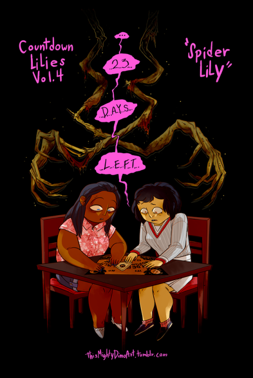 Countdown promo illustrations I made for @liliesanthology for their Spider Lily vol: DAY 22 &amp