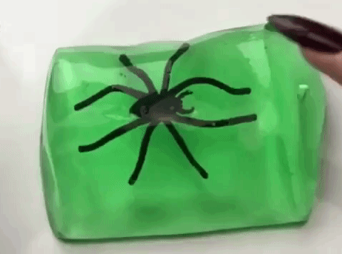 nanostims: slo-mo spider goo jiggleslime.bun on ig