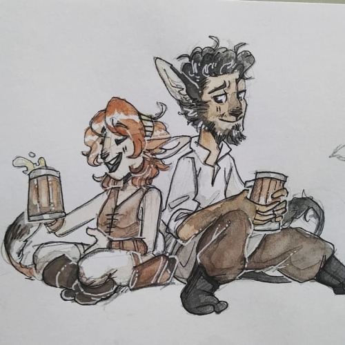 Having a drink with blacksmith buddies@dominiquesomera . . . #dnd #dungeonsanddragons #dndstories 