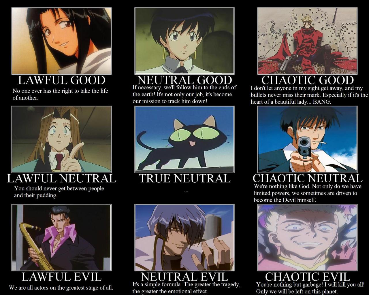 animebunnies:  What are you?Lawful neutral for meAnd you?