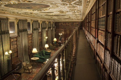 thesixthduke:  Rare perspective of the library at Chatsworth House. www.chatsworthblog.org