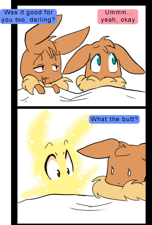 furballthefurry: jigglypinkbutts: raynoreqearthplayer: wuts the joke here? Sylveon evolves with affe