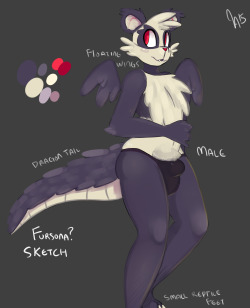somescrub:  sixcorruptedSuggested I make a fursona.So I sketched a Panda/dragon? I dunno. Trying to think of a name for him. He reminds me of that panda pokemon kinda. :PAny name suggestions?