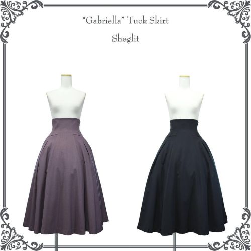 #newarrival "Gabriella"タックスカート Color:#AntiqueRose#Black Price:¥24,200(¥22,000+tax) . スッキリと