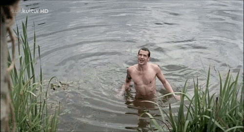 famousnudenaked:  Barnaby Metschurat ~ Frontal ~ Lenz (2009) pt. 3 