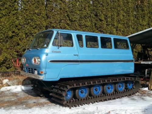 misfitwashere: haywire4:  64’ FALCON - � (Concord)  1964 FALCON CLUB WAGONon a 1974 Thiokol 2100 B Snowcat302 V-8 C-6 AutomaticNew wheels foam filledNew sprockets $ 22, 500.00Call or text Lee  well, sometimes i feel like i need a good winter car