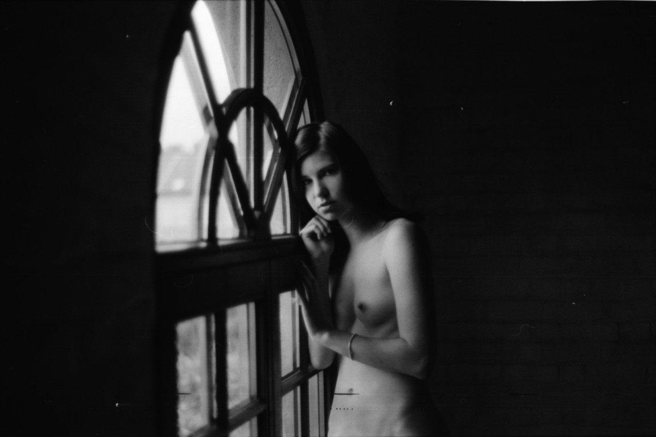 jordanlehn:  a photo I took of @kyotocat last year in brugges on my 35mm camera,