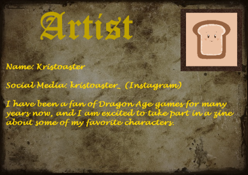 Contributor SpotlightNext one up we have another artist! Meet Kristoaster!You can check out their ar