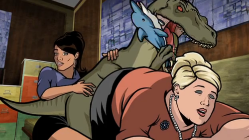 brodoyouevenswift:  Okay, so I just found out that Archer has an unaired “original pilot” where they replaced Archer…with A FUCKING RAPTOR. The episode has the exact same plot as the first episode, but he’s a raptor. He doesn’t talk, he just