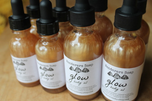 Drizzle it on, rub it in, and GLOWGlow Body Oil from Wanderers Soap. This oil is a blend of natural,