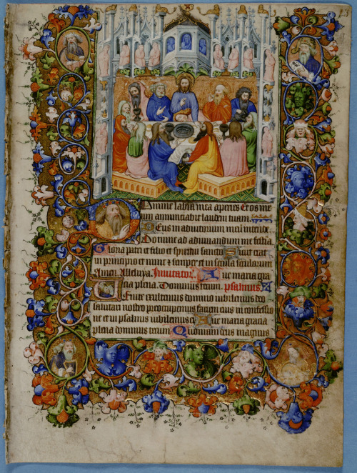 The Hours of Elizabeth the QueenFolio f.7r, Made in England, likely London around 1430.Images from t