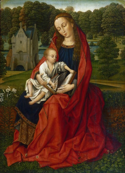 dutch-and-flemish-painters: beautiful-belgium: Master of the Embroidered Foliage - Virgin and Child 