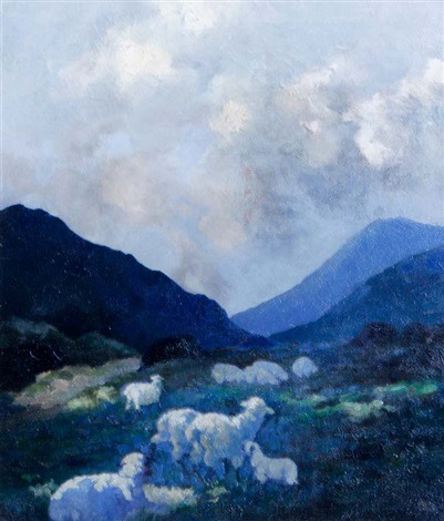 Bluebells, Connemara -  Lilian Lucy DavidsonIrish, 1893–1954oil on canvas ,61 x 50.75 cm. (24 x 20 i