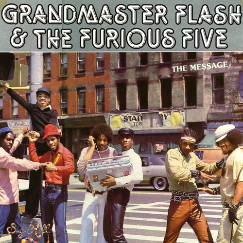 70sbestblackalbums:  1982 GRAND MASTER FLASH & the FURIOUS FIVE “The Message” “Grandmaster Flash & the Furious Five merged the Afrocentric consciousness expressed by such early rappers as Gil Scott-Heron and the Last Poets with b-boy production