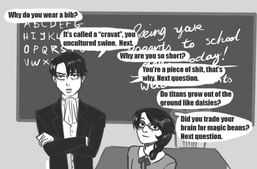 drinkyourfuckingmilk: levi is like “this is why you’re my favourite” these two wou