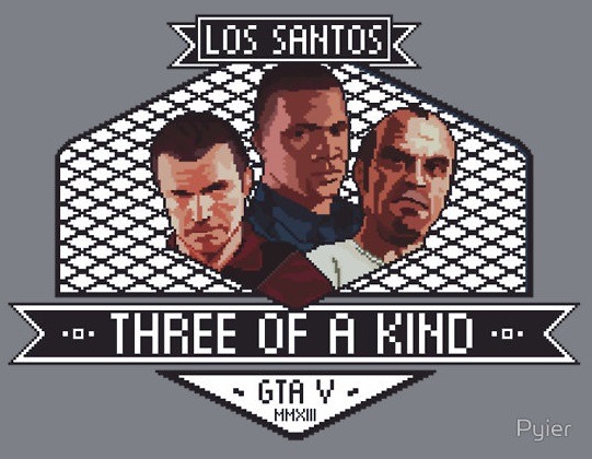 geeksngamers:  GTA V: Three of a Kind Pixelated - Submitted by Spacecowboypyier