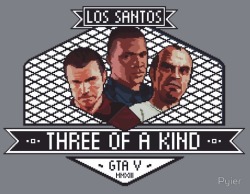 Geeksngamers:  Gta V: Three Of A Kind Pixelated - Submitted By Spacecowboypyier