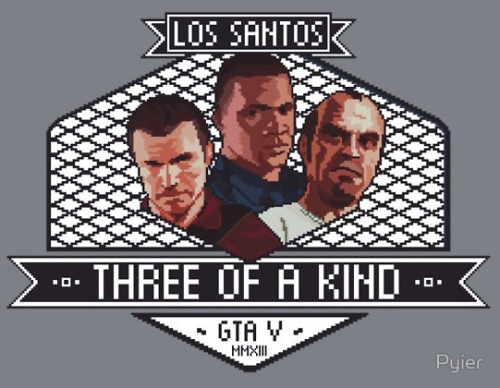 Porn photo geeksngamers:  GTA V: Three of a Kind Pixelated