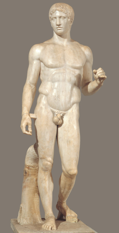 aparthistorystudy: Doryphoros or Spear Bearer (c.480-415 BCE) - Polykleitos Ancient Greek, Classical