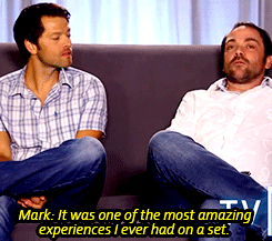 supermishamiga:  Misha’s face while Mark is talking about Jensen’s acting in