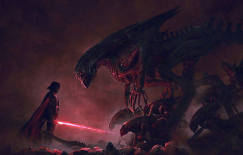 Star Wars vs Alien.By Guillem H.Pongiluppi.