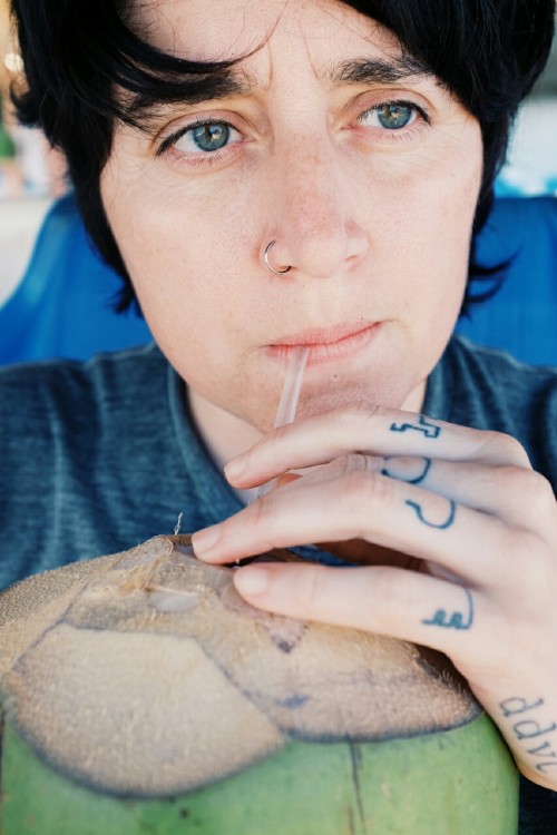 @themox drinking coconut water | @kate-sweeney