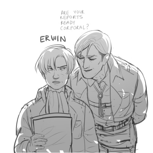 xyuwa:  Erwin eyefucks Levi from time to time and no one can tell me otherwise!   
