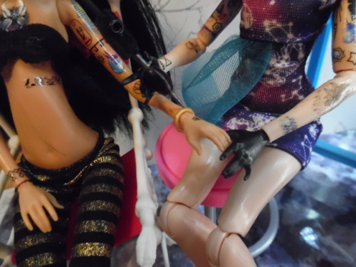 Once I saw doll tattoos I had to do them. I love Cleo, so when I found some Egyptian designs, I went