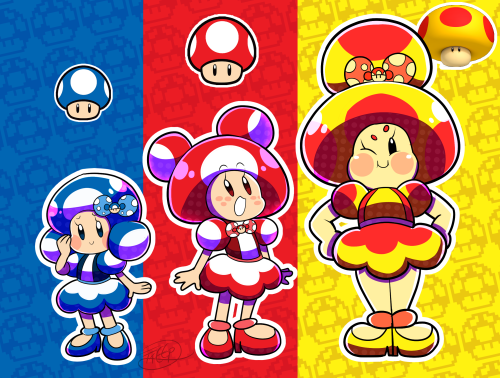 last year i draw a bunch of personified versions of the powerups from the mario games! i REALLY love