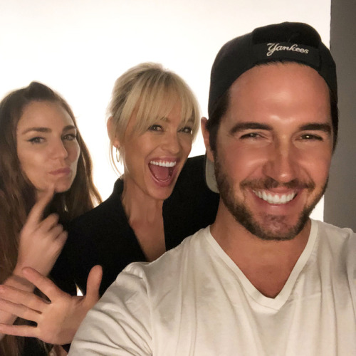 Robin Wright with her hair stylist Paul Norton &amp; makeup artist Marina Gravani, new cover sho