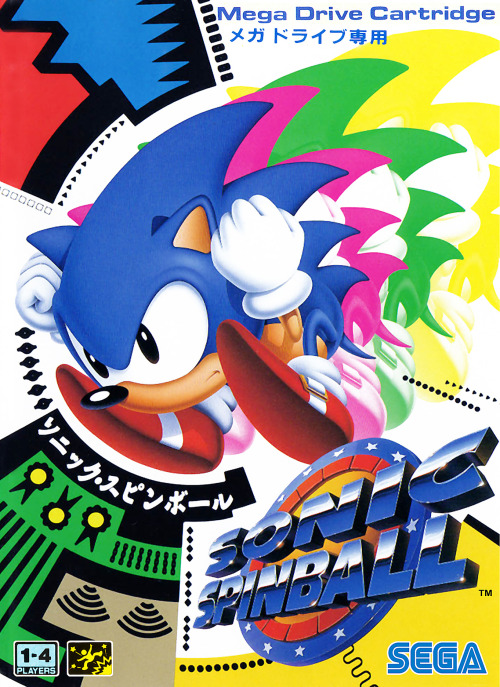 vgjunk: Sonic Spinball Japanese Megadrive cover.