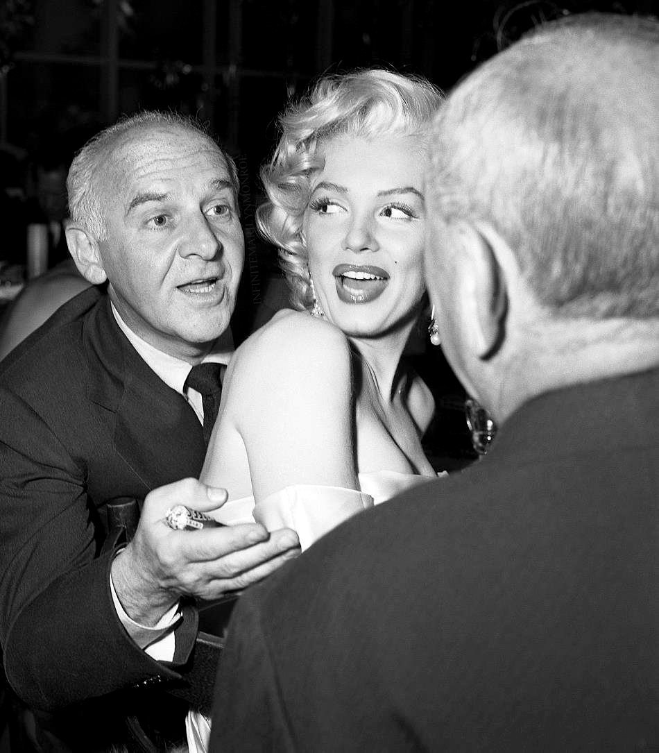 infinitemarilynmonroe:  Marilyn Monroe and Walter Winchell at Winchell’s birthday