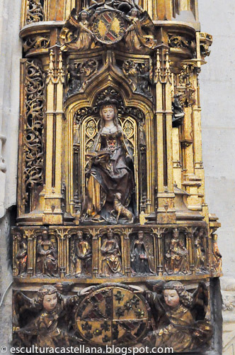 altar of the Eleven Thousand Virgins, Spanish, unknown date but possibly 15th century. Does anyone k