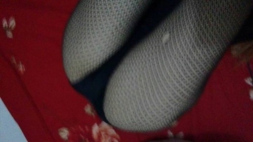 I asked for stockings and she sent me these. I so want to see this girl naked. Help me and the rest of the pervs get her naked by signing up for a membership on my website.